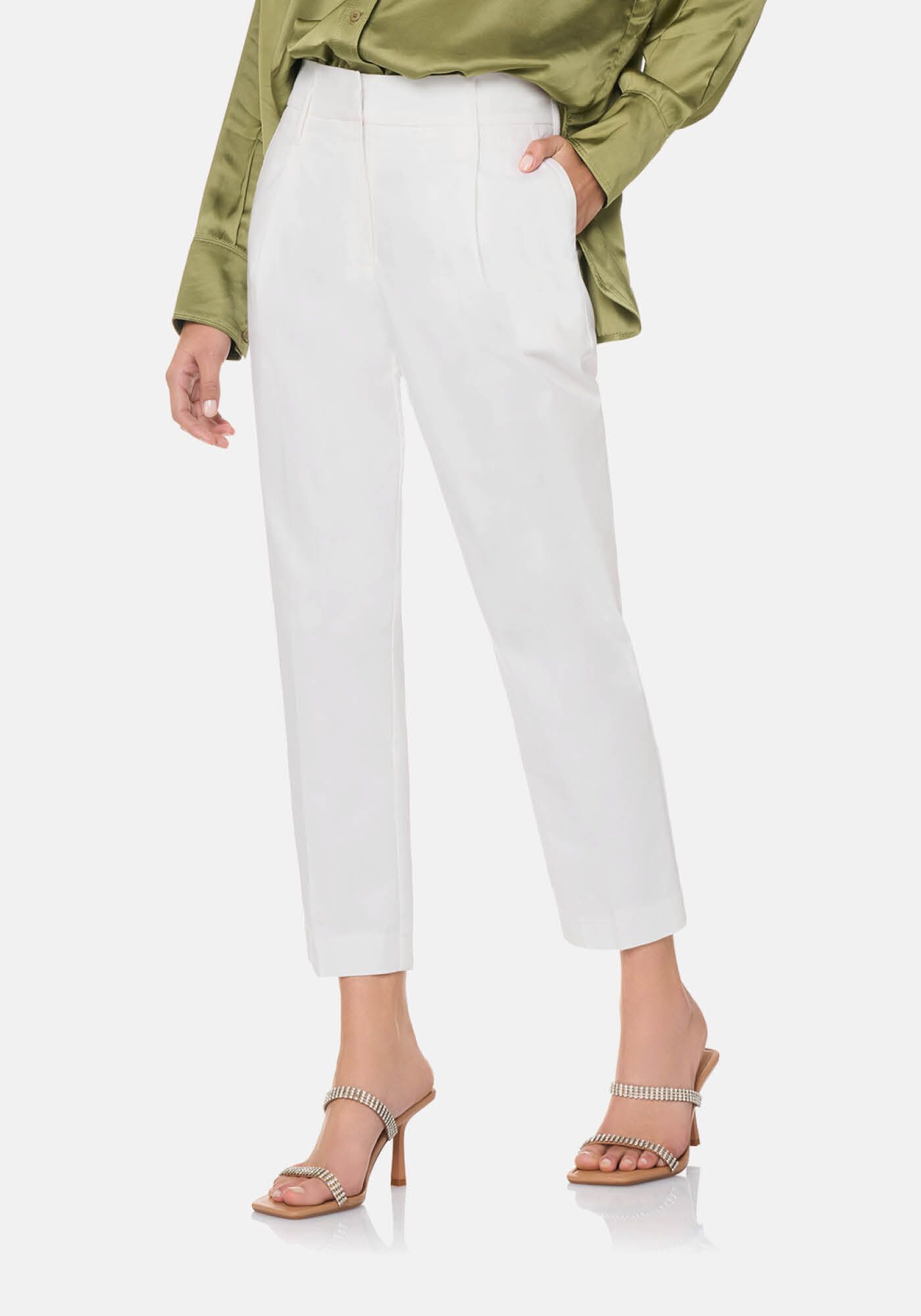 Pantaloni Carrot Coulisse Cotone Stretch  - vista frontale | Nicla